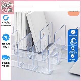 Kệ Sách Để Bàn, Giá Ngăn Sách Vở Để Bàn, Kệ Chia Ngăn Đựng Sách Bút Lưu Trữ Văn Phòng Phẩm Dùng Cho Học Sinh Tyth, Lệ