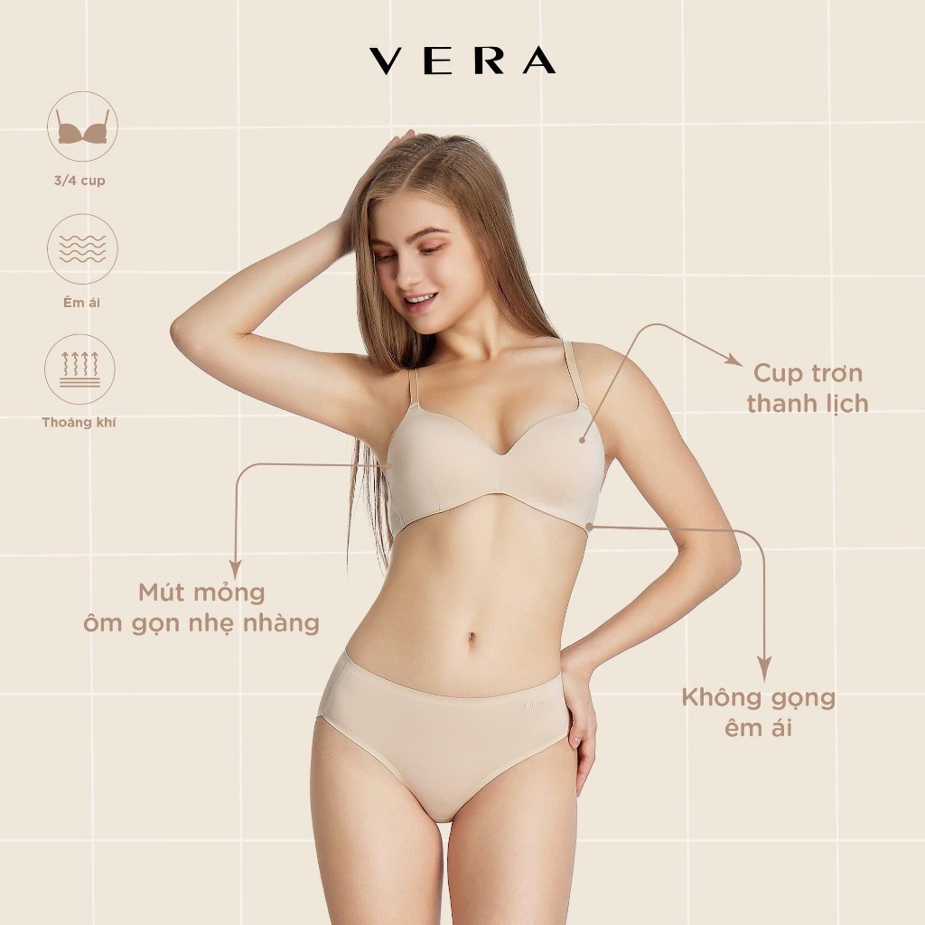 Áo ngực wireless nữ Vera microfiber trơn- V0591