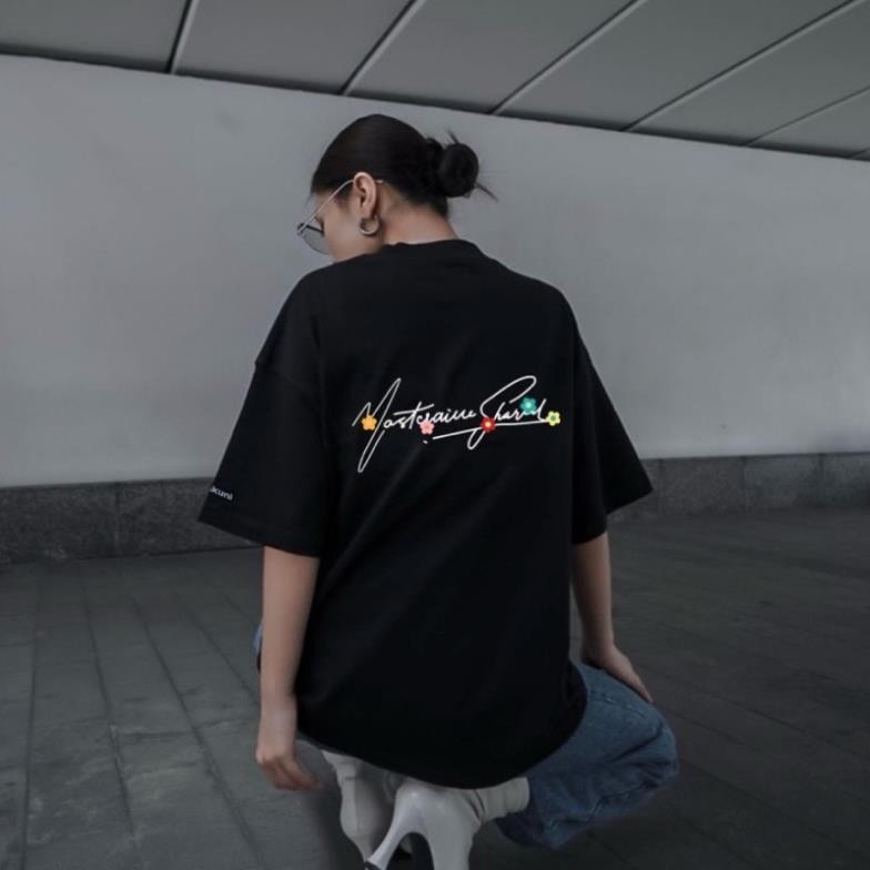 Áo thun phông nam nữ PINK tay lỡ form rộng, chất cotton thoáng mát UT