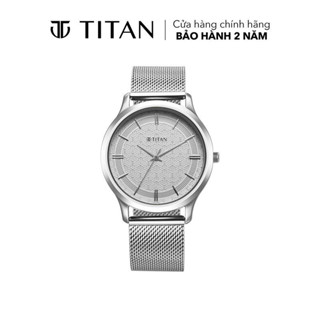 Đồng hồ nam TITAN Karishma dây thép không gỉ, mặt 40MM, dây màu bạc, 1825SM09