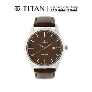 Đồng hồ nam TITAN Titan Neo Brown Dial Analog Watch For Men dây da, mặt 42MM, dây màu nâu, 1584SL04