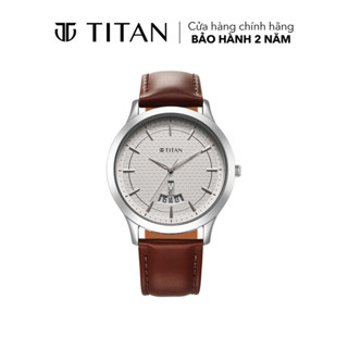 Đồng hồ nam TITAN Karishma dây da, mặt 40MM, dây màu nâu, 1825SL15