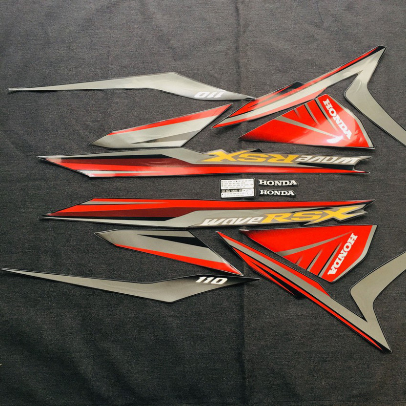 Trọn bộ tem xe máy WAVE RSX đời 2018, tem 3 lớp như ZIN dán xe WAVE RSX đời 2018