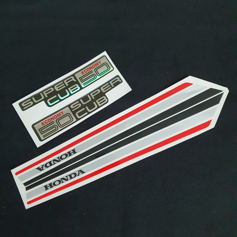 BỘ TEM 3 LỚP XE SUPER CUB 50 - TEM DÁN DÀN ÁO XE SUPER CUB 50, TEM NHƯ ZIN THEO XE