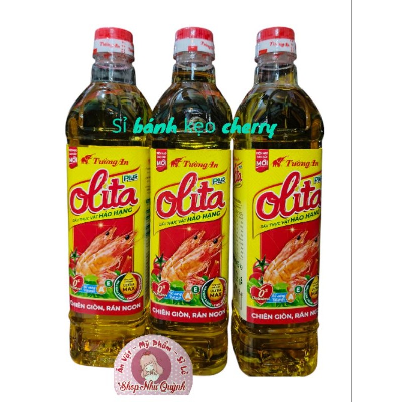 (loại ngon) CHAI 1 LÍT DẦU ĂN TƯỜNG AN OLITA CHO BỮA ĂN NGON