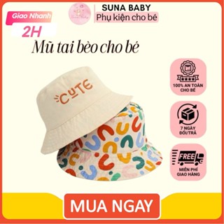 (Hàng chuẩn size) Mũ Tai Bèo Vải Cotton Hai Mặt Chống Nắng Thời Trang Cho Bé 0-7 tuổi của Suna baby