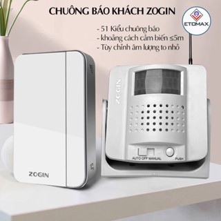 Chuông báo khách chống trộm ZOGIN, cảnh báo khi có người đi qua