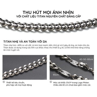 Vòng Cổ Phiten Titanium Chain Necklace TC664053 Hỗ Trợ Cân Bằng Cơ Thể Chăm Sóc Sức Khỏe Phong Cách Thời Trang