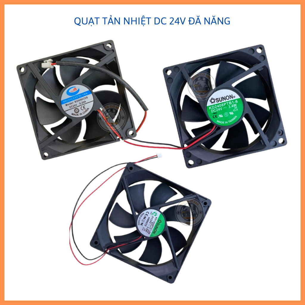 Quạt hút tản nhiệt đa năng DC 24V nhiều kích cỡ