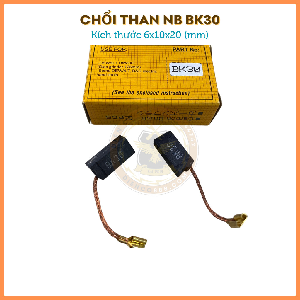 Chổi than BK30 NB kích thước 6x10x20mm