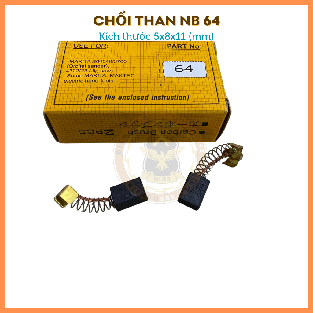 Chổi than 64 NB kích thước 5x8x11 mm