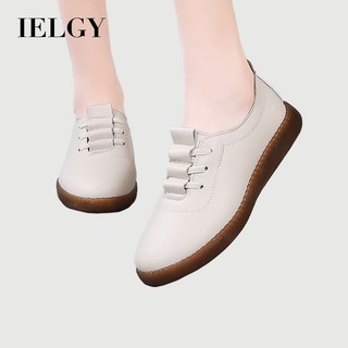 IELGY Giày Nữ Da Mềm Đơn Giản Đế Bằng Mềm Mại Giày Bò Mẹ Giày Slip-on