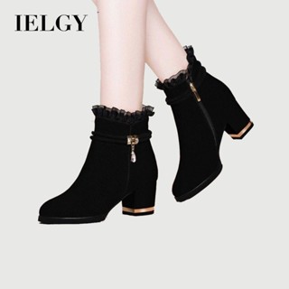  IELGY Giày bốt martin gót đa năng Giày bốt martin dày mới bốt skinny giày bốt cao gót nữ 