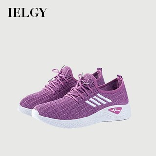 IELGY Giày Dừa Thoáng Khí Chạy Bộ Đi Bộ Giày Lưới Bay Nữ 2025 Giày Thể Thao Thông Thường Mới