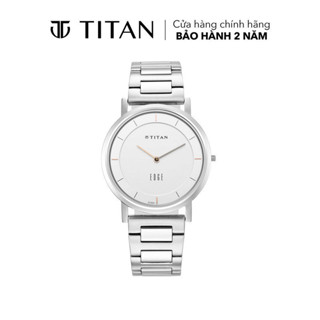 Đồng hồ nam TITAN Edge Metals dây thép không gỉ, mặt 38.4MM, dây màu bạc, 1595SM01