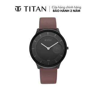 Đồng hồ nam TITAN Edge Baseline dây da, mặt 38MM, dây màu nâu, 1843NL01