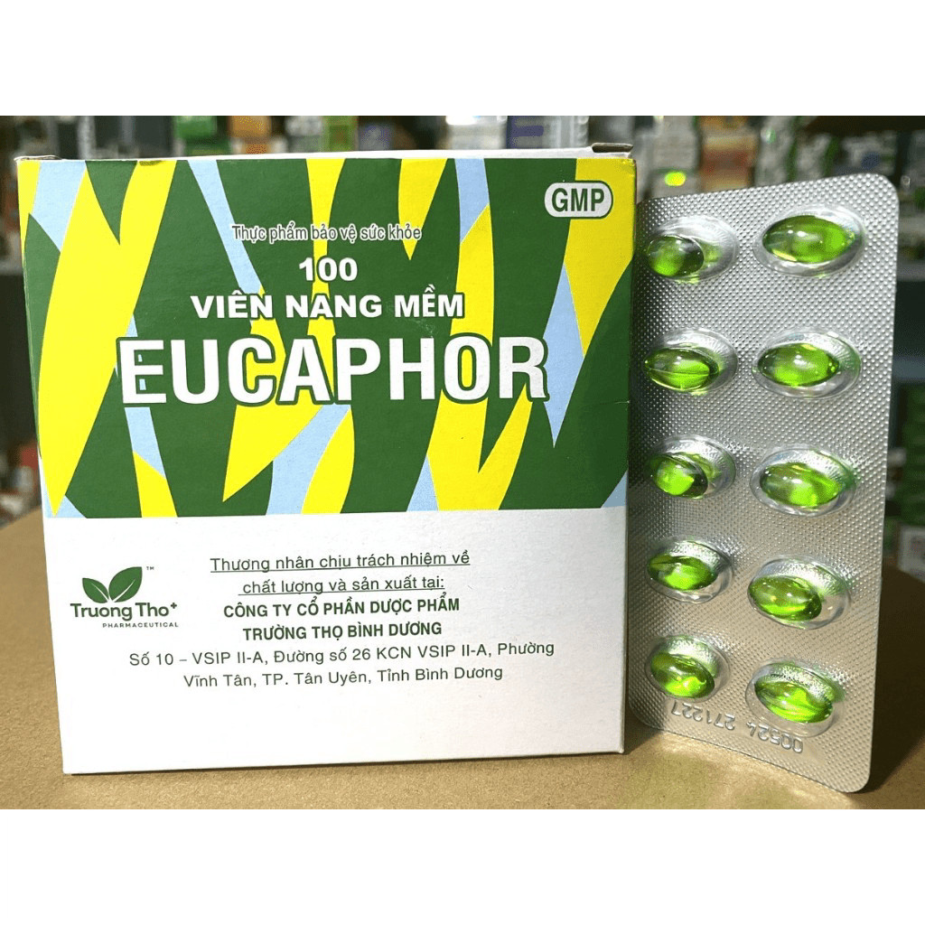 Eucaphor Giảm ho thông thoáng mũi họng 100v hộp