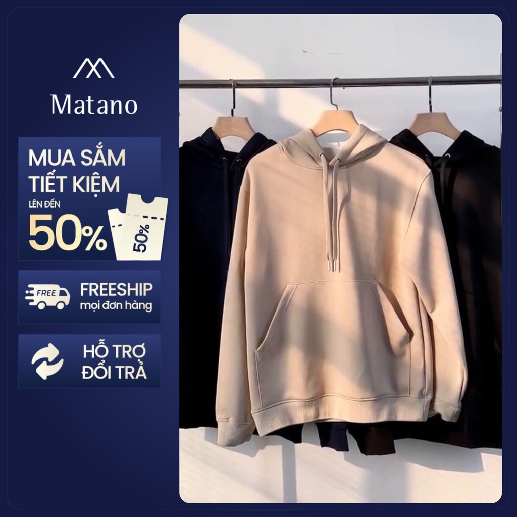 Áo Hoodie MATANO In Classical Form Regular AH005 chất vải nỉ ép thoải mái thoáng mát, đi chơi, đi là