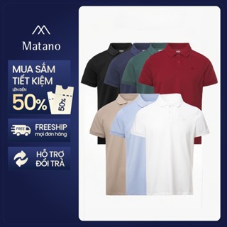 Áo polo nam trơn MATANO PO153 có cổ trụ, form slimfit ôm đẹp, vải thun cá sấu co giãn thoải mái, trẻ trung giá rẻ