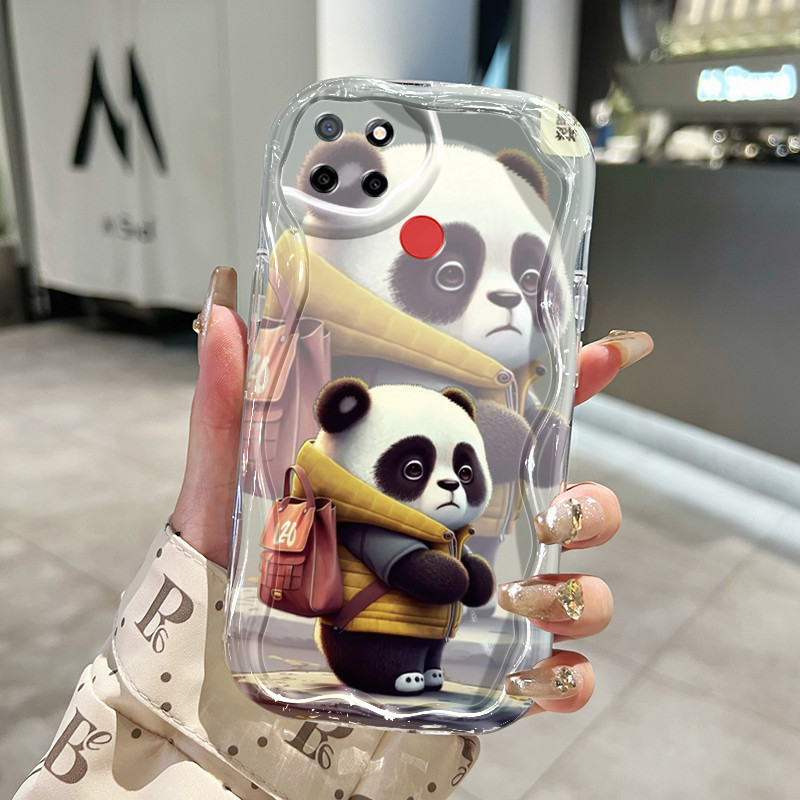 Ốp Lưng Realme C12 C25 C25s C15 C11 2020 C11 2021 C20 C20A C21Y C25Y Case Trong suốt Hoạt hình Gấu t