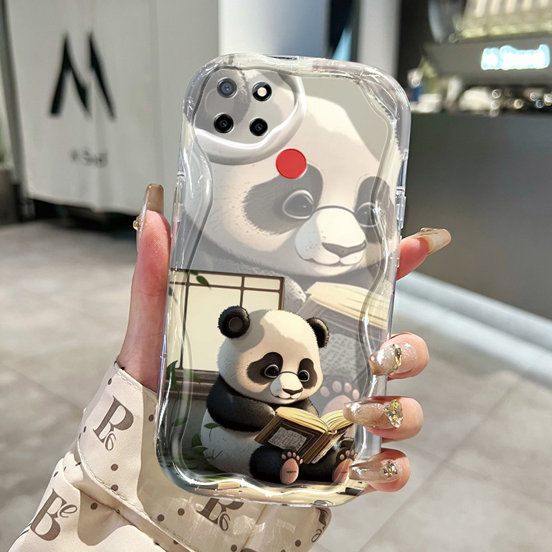 Ốp Lưng Realme C12 C25 C25s C15 C11 2020 C11 2021 C20 C20A C21Y C25Y Case Trong suốt Gấu trúc sáng t