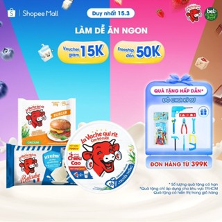 Combo Phô mai con bò cười 16 miếng 224G + PM vuông Belcube vị sữa 15C + PM Lát Con Bò Cười Burger 200G