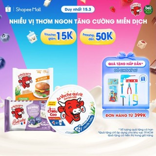 Combo Phô mai con bò cười 16 miếng 224G + PM vuông Belcube vị Việt Quất 15C + PM Lát Con Bò Cười Burger 200G