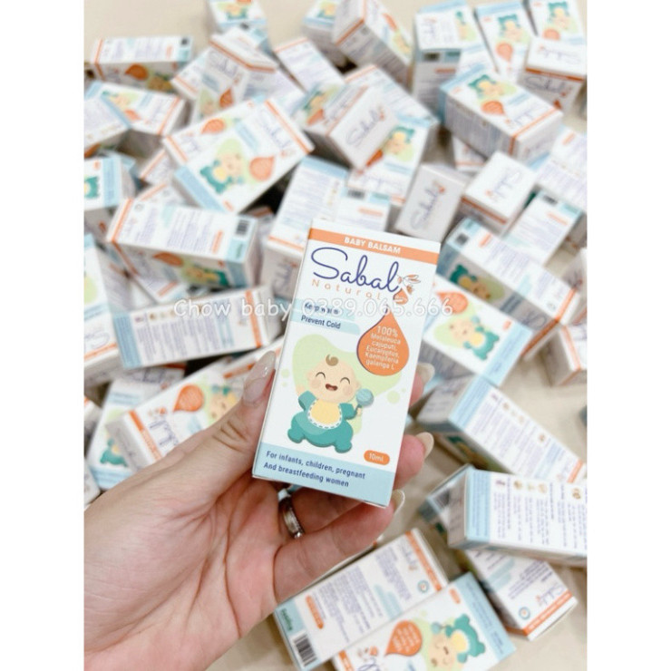 Tinh dầu tràm Sabal Baby Natural giúp giữ ấm phòng cảm lạnh cho bé lọ 10ml (PP CHÍNH HÃNG)