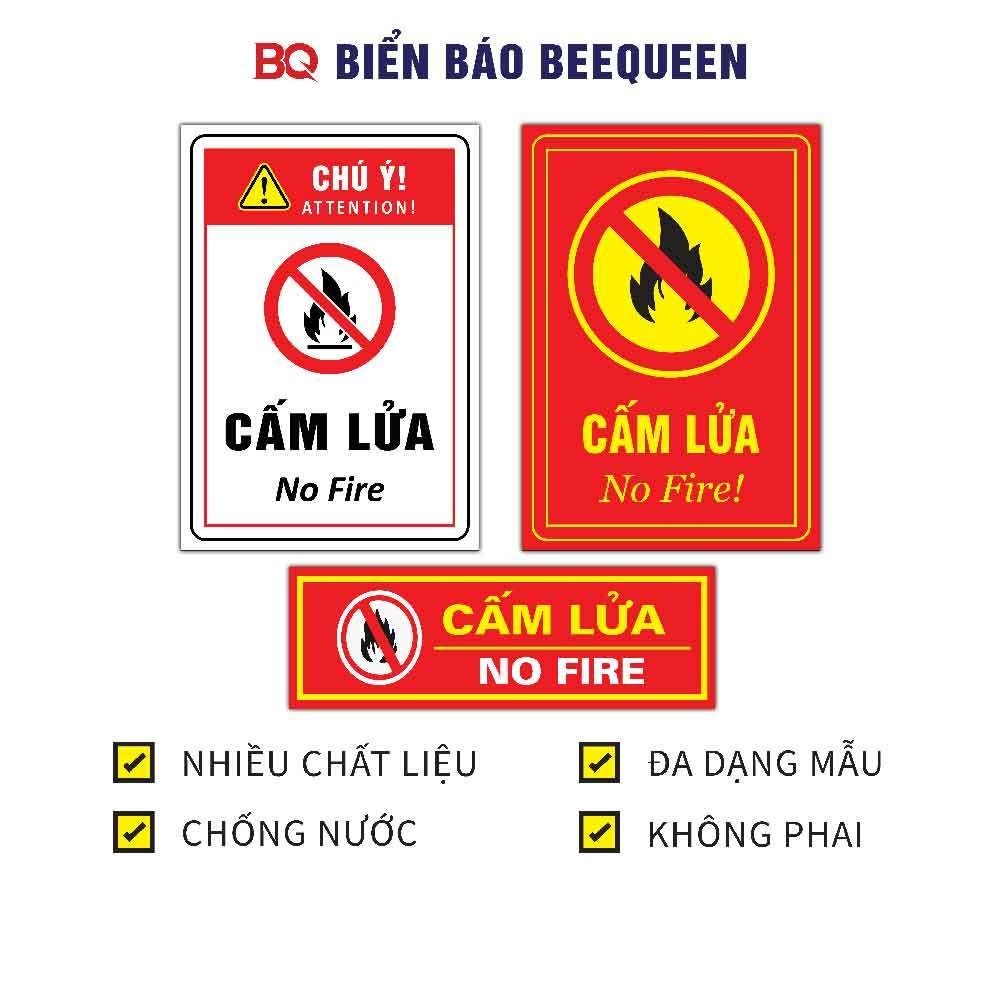Tổng hợp biển báo CẤM LỬA các khổ - BQ