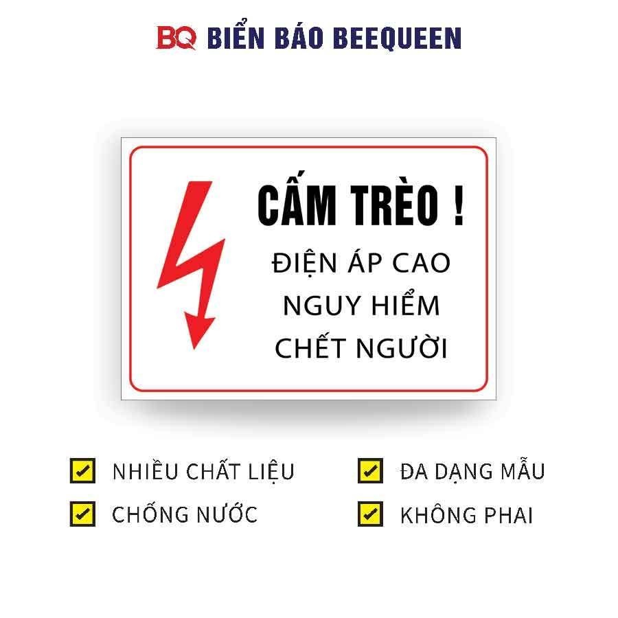 Biển báo CẤM TREO ĐIỆN ÁP CAO NGUY HIỂM 20x30cm - BQ