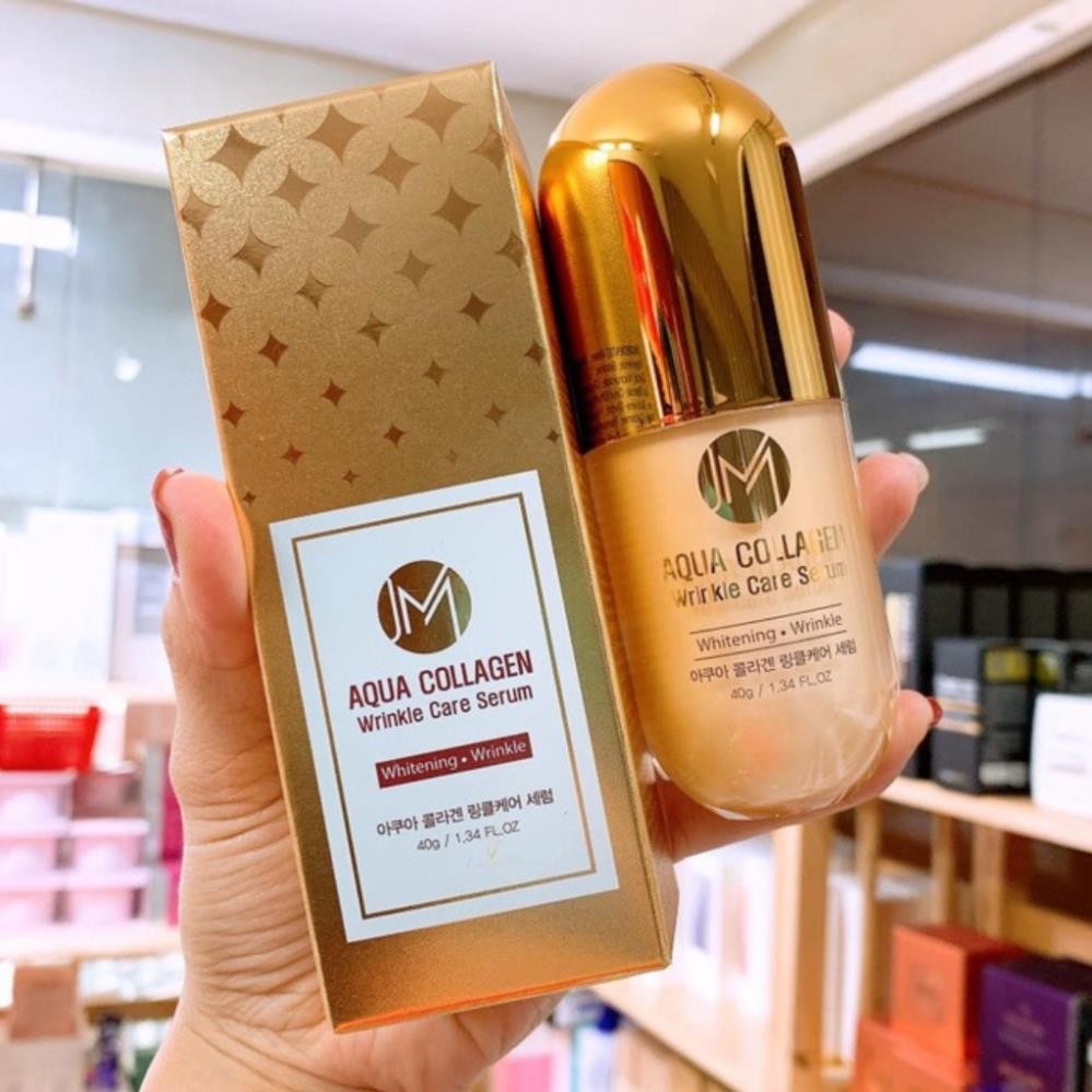 Serum dưỡng da JM Aqua Collagen Wrinkle Care Serum 40g Hàn Quốc Serum cấp ẩm dưỡng trắng chống lão h