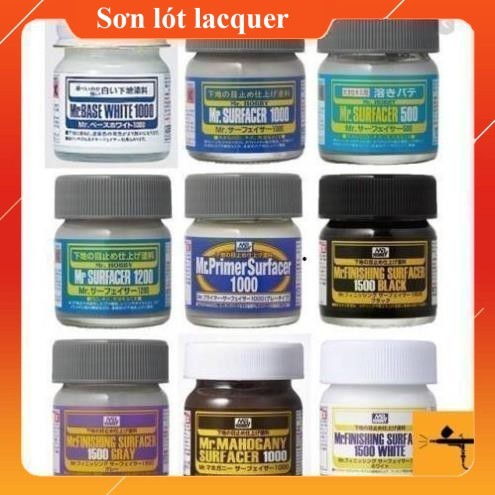 Sơn Lót Mr Hobby Mr Surfacer 500/1000/1200/1500 – Primer Sơn Lót Mô Hình Gundam Figure Chính Hãng