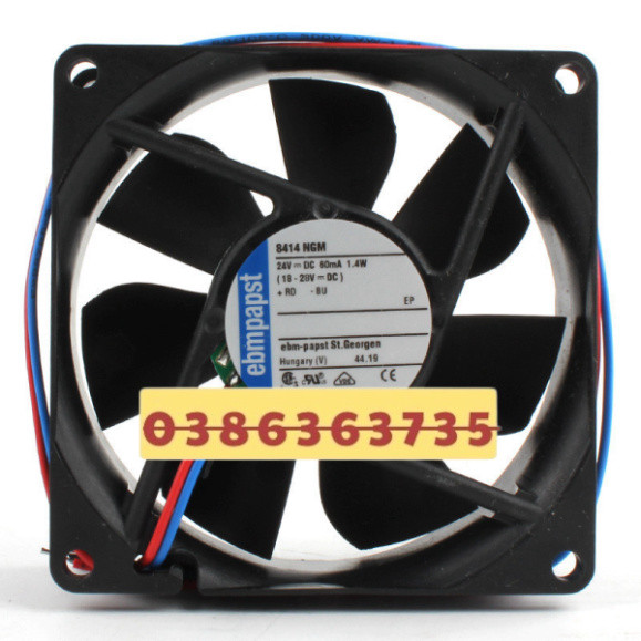 Quạt tản nhiệt Ebmpapst 8414ngm 8025 24V 1.4W 2