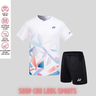  Bộ Quần Áo Cầu Lông YONEX Nam Nữ Họa Tiết Siêu Đẹp Co Giãn 4 Chiều Thoát Mồ Hôi bộ thể thao cầu lông yonex. M3S29 
