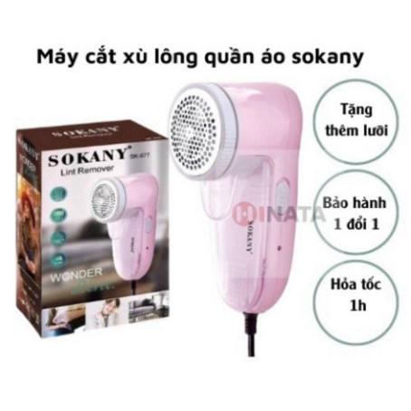 Máy cắt lông xù quần áo mini SOKANY dùng điện cắt siêu bén siêu bền tiện lợi, Tặng Kèm Lưỡi Dao Thay Thế - HINATA