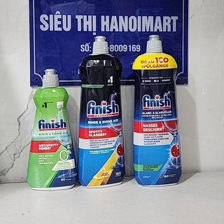 Nước làm bóng Finish 1600ml, chất trợ xả finish 800ml làm khô nhanh dậm đặc hơn, 500ml dung dịch dầu làm bóng bát 400ml