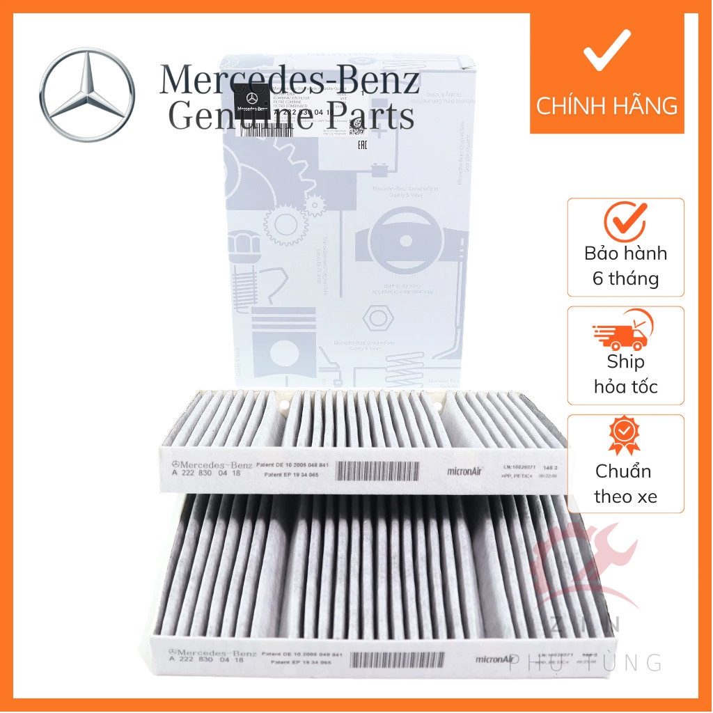 [Chính Hãng] Lọc gió điều hòa máy lạnh Mercedes S350 S400 S450 S500 S600 MAYBACH W222 A2228300418 A 