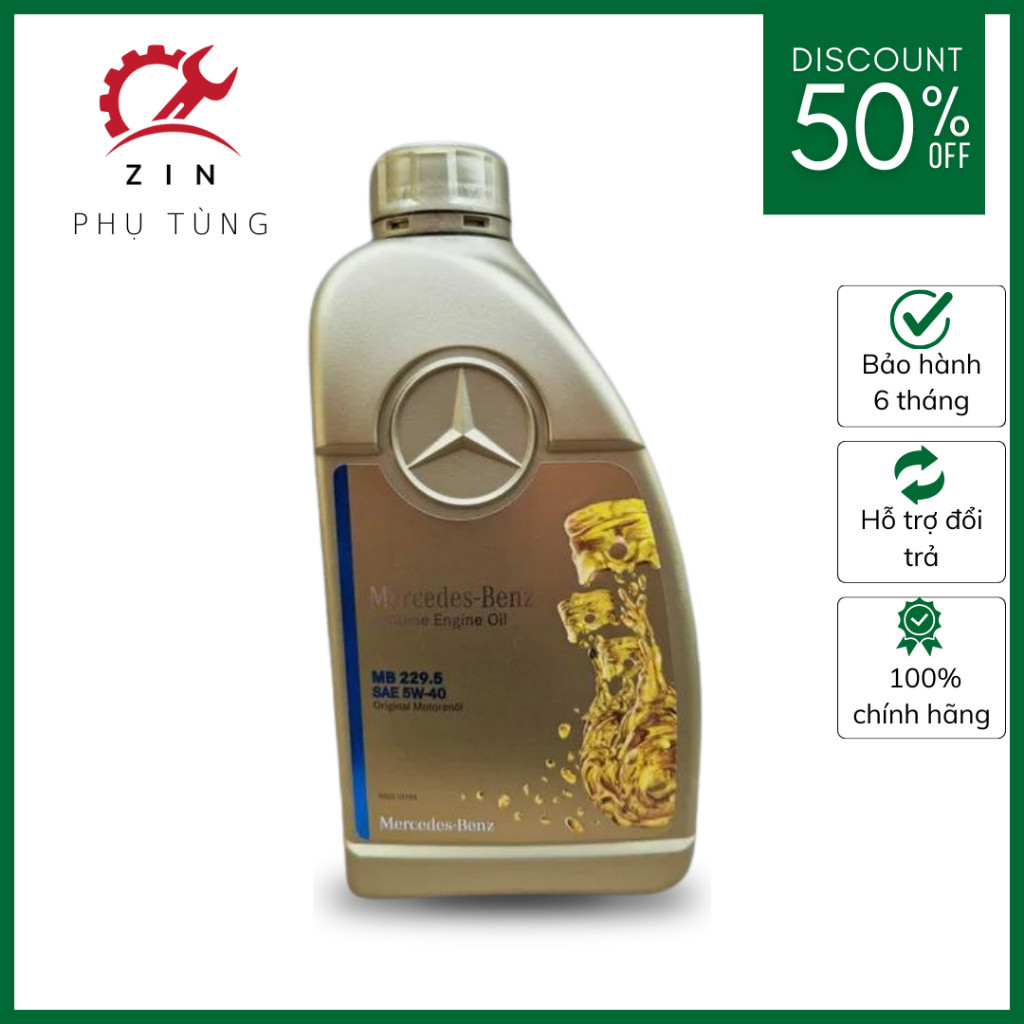 [Chính Hãng] Dầu động cơ tổng hợp của Mercedes Benz. SAE 5W-40 MB 229.5