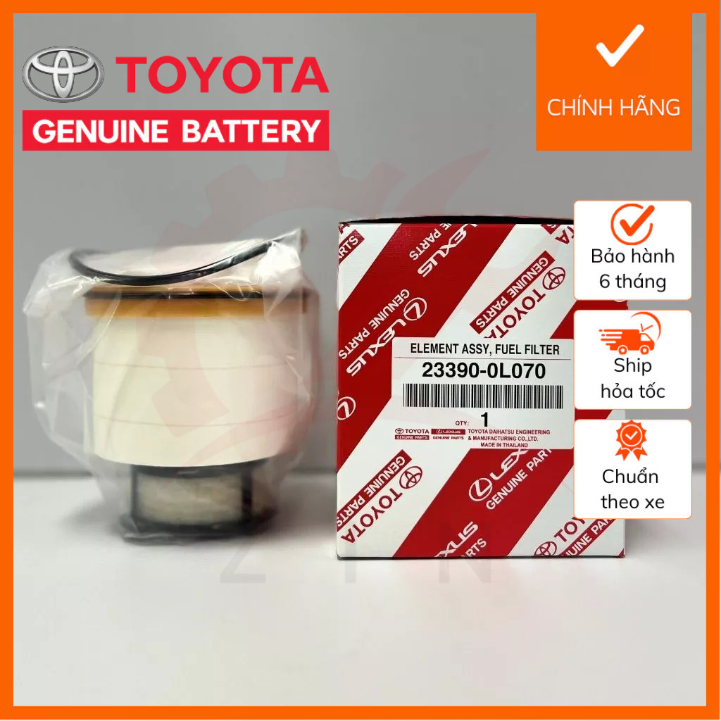 [Chính Hãng] Lọc nhiên liệu dầu ( diesel ) xe Toyota Innova, Fortuner, Hiace, Hilux 2015 - 2023 2339