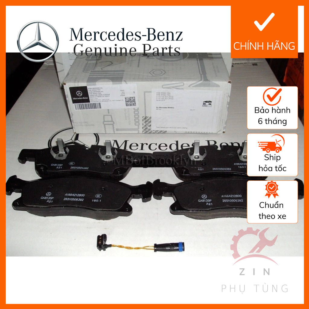 [CHÍNH HÃNG] Bộ má phanh ( bố thắng ) trước Mercedes Benz GLS450 GLS350 (X166) 2017-2019