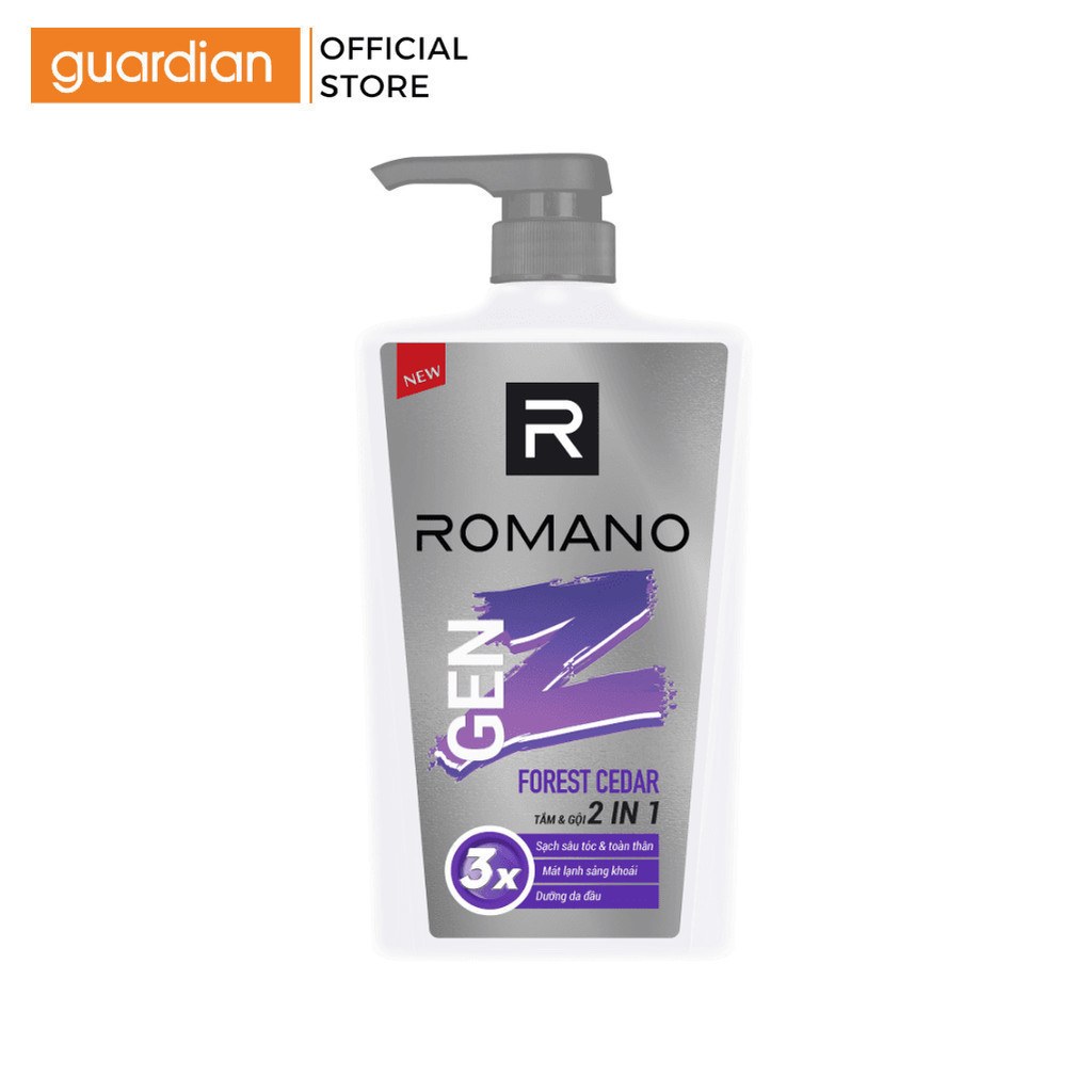 Sữa Tắm Gội 2 Trong 1 Romano GenZ Hương Forest Cedar 610Gr