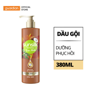 Dầu Gội Sunsilk Thiên Nhiên Hỗ Trợ Cải Thiện Tóc Hư Tổn Chai 380ml