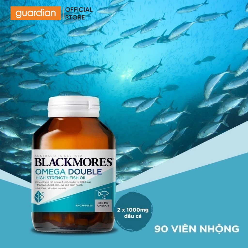 Viên Uống Hỗ Trợ Tim Mạch Blackmores Omega Double High Strength Fish Oil 90 Viên | BigBuy360 - bigbuy360.vn