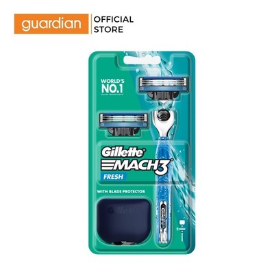 Dao Cạo Râu GILLETTE Mach3 Fresh - Hộp 1 Cán & 2 Lưỡi