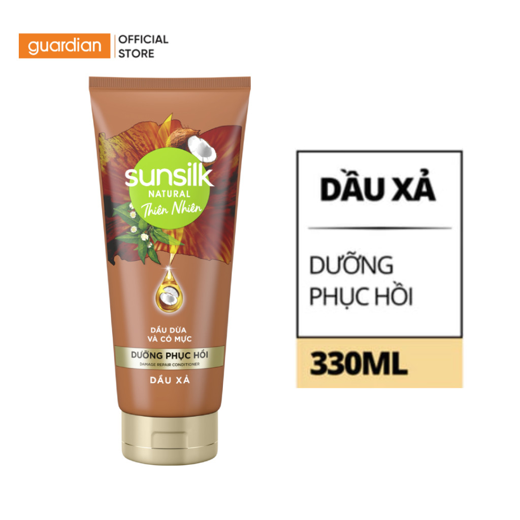 Dầu Xả Sunsilk Thiên Nhiên Hỗ Trợ Cải Thiện Tóc Hư Tổn Tuýp 330ml