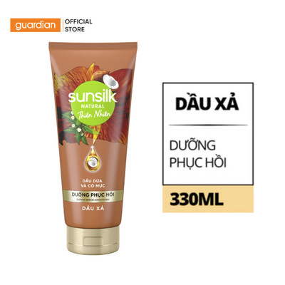 Dầu Xả Sunsilk Thiên Nhiên Hỗ Trợ Cải Thiện Tóc Hư Tổn Tuýp 330ml
