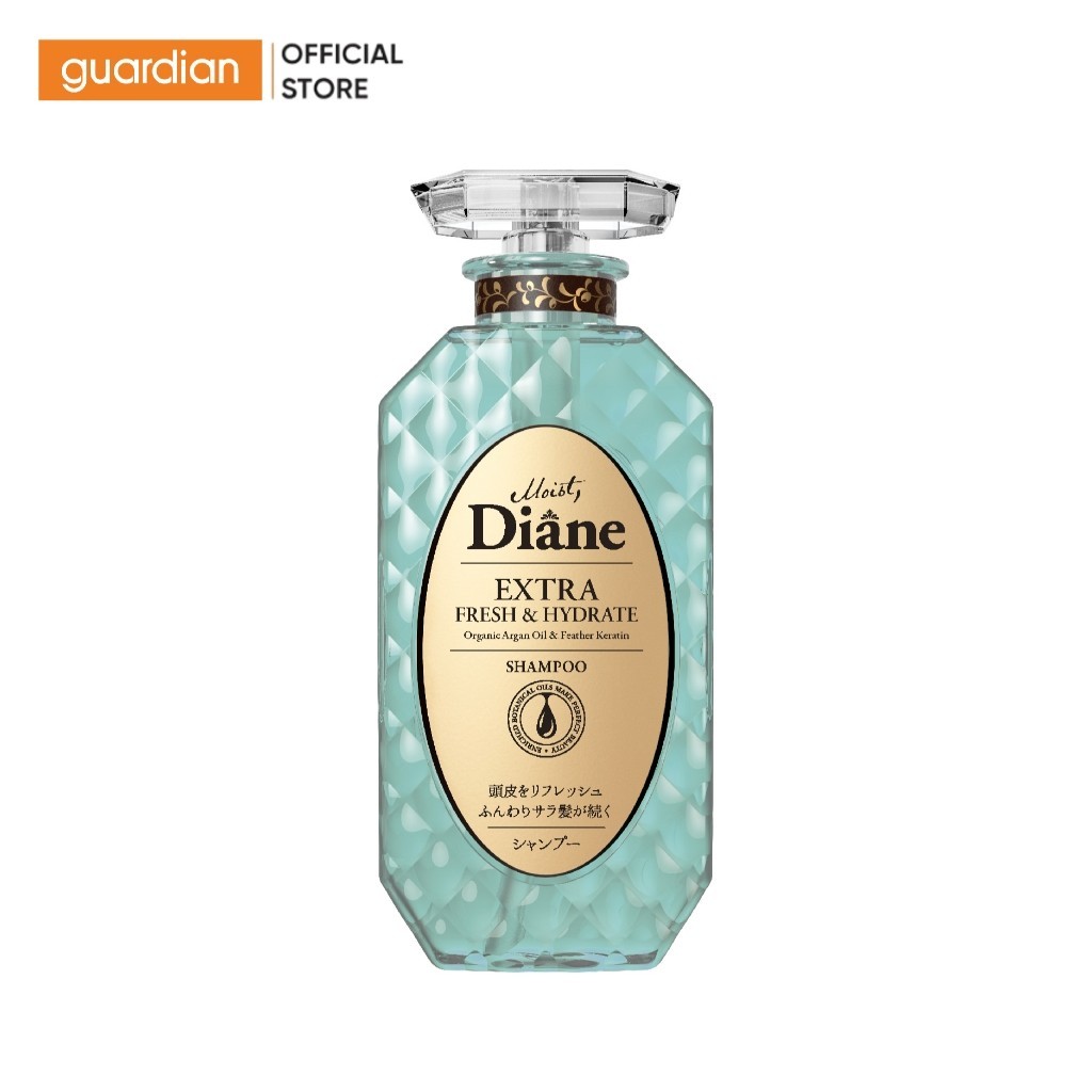 Dầu Gội Sạch Dầu & Tươi Mát Da Đầu Moist Diane Extra Fresh & Hydrate 450ml