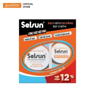  Bộ Sản Phẩm Selsun Hỗ Trợ Giảm Gàu  Dầu Gội 100ml + Dầu Xả 100ml  