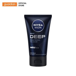 Sữa Rửa Mặt Nam Than Đen Hoạt Tính Hỗ Trợ Sáng Da Deep White Oil Clear Nivea Men 100g