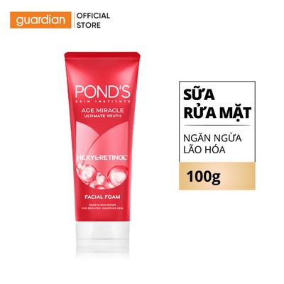 Sữa Rửa Mặt Hỗ Trợ Làm Chậm Lão Hóa Pond'S Age Miracle 100g